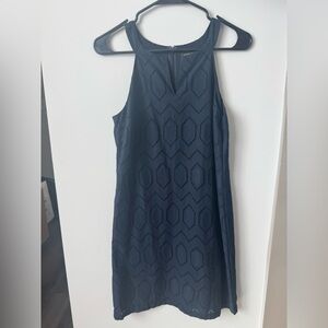 Banana Republic Navy Eyelet Shift Dress